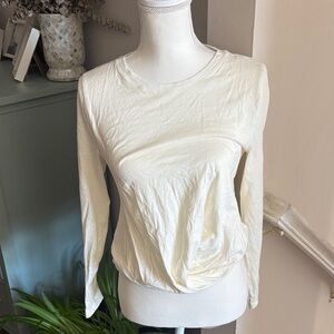 J. Crew essential Cream Long Sleeve Tee